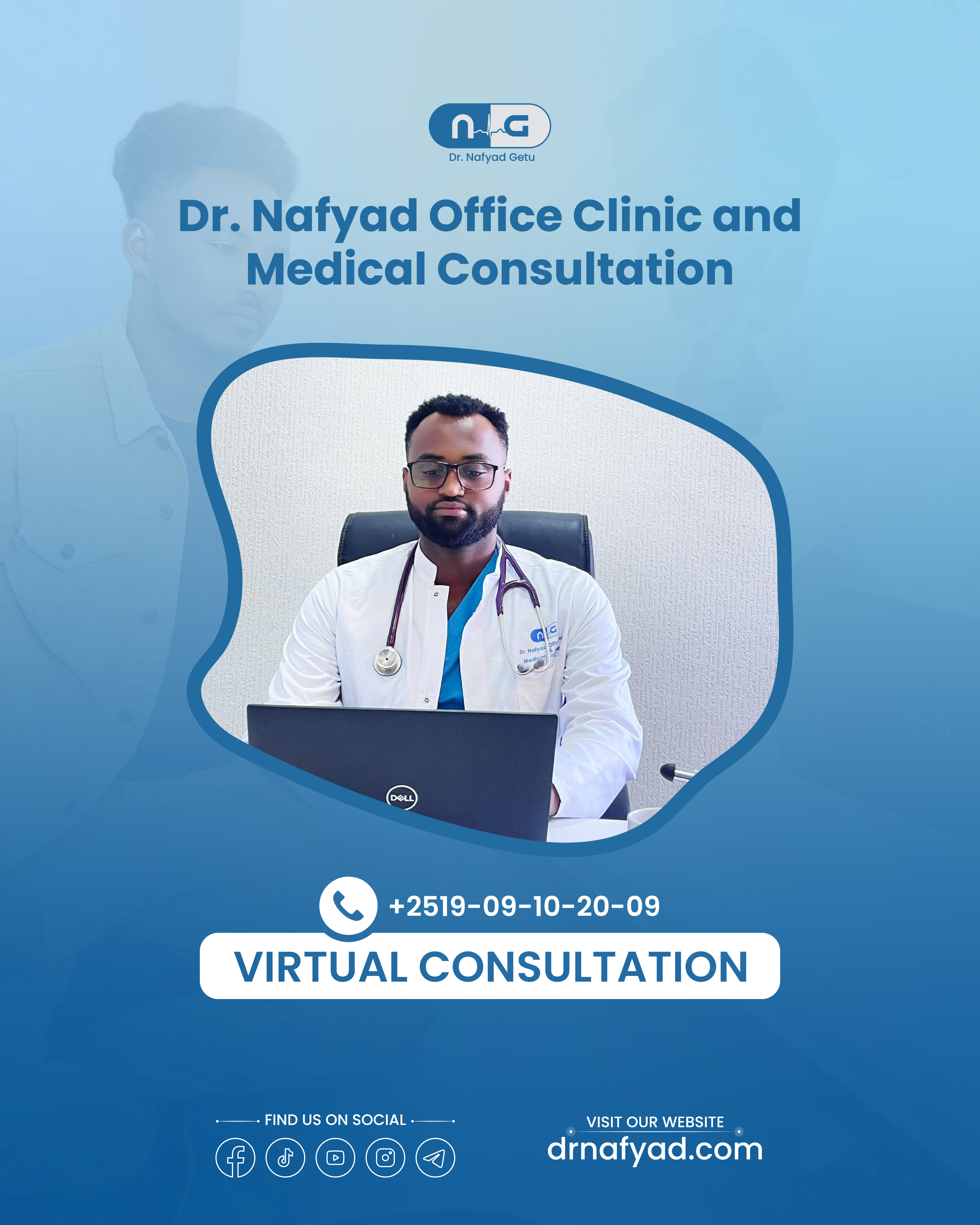 Dr. Nafyad Getu clinic campaign artwork